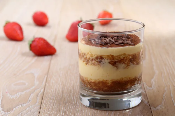 Dessert in glass tiramisu' — Stock Photo, Image