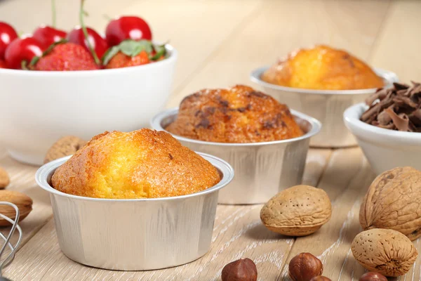 Dessert muffin handmade aluminum cup — Stock Photo, Image