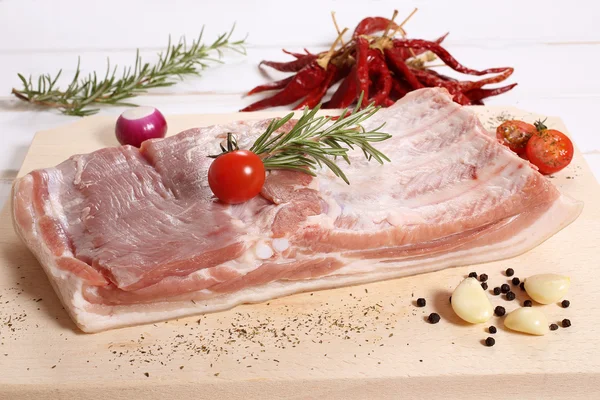 Delicious meals raw pork steak — Stock Photo, Image