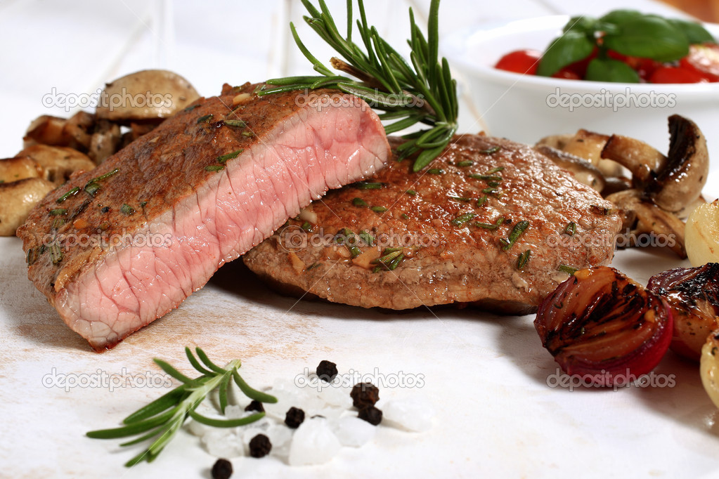 Delicious meals grilled steak