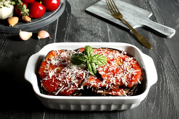 Auberginen-Parmigiana — Stockfoto