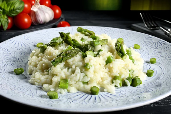 Kuşkonmaz risotto — Stok fotoğraf