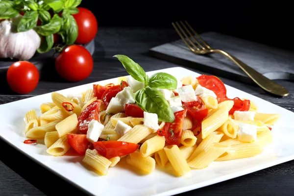 Makaron włoski z warzywami — Zdjęcie stockowe