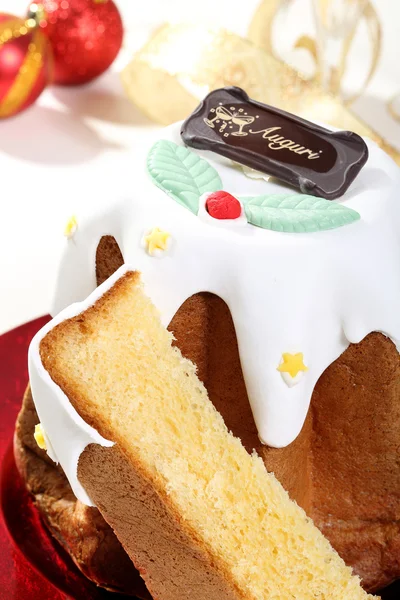 Italian christmas cake white background — Stock Photo, Image