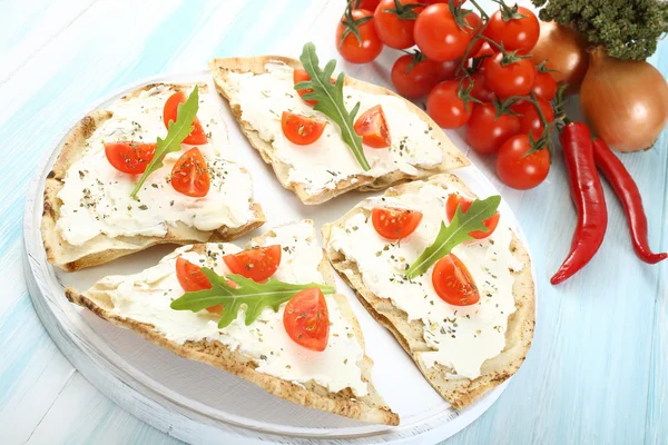 Pizza cheese and tomato — Stock Photo, Image