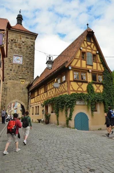 Rothenburg ob der tauber, drzwi siebersturm — Zdjęcie stockowe