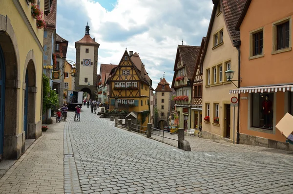 Rothenburg ob der Tauber, puerta Pljalá y Kobolzeller —  Fotos de Stock