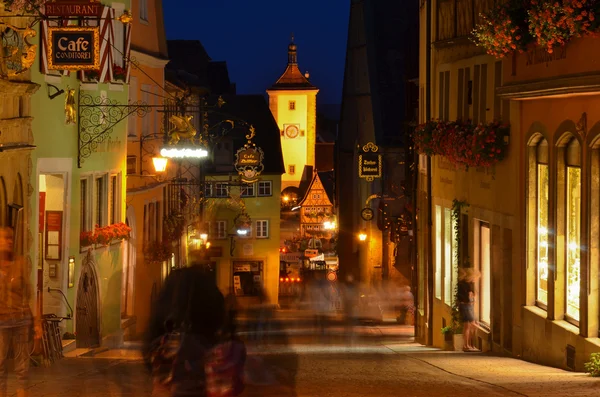 Rothenburg ob der tauber, nacht bekijken 2 — Stockfoto
