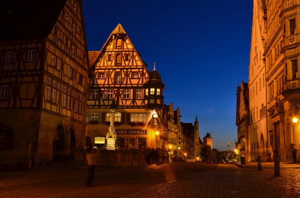 Rothenburg ob der tauber, Nachtsicht 3 — Stockfoto