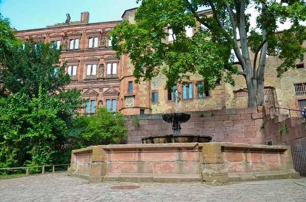 Heidelberg, hradní kašna — Stock fotografie