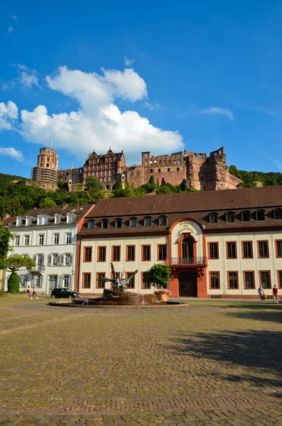 Heidelberg, pohled na hrad a jeho troskách 2 — Stock fotografie