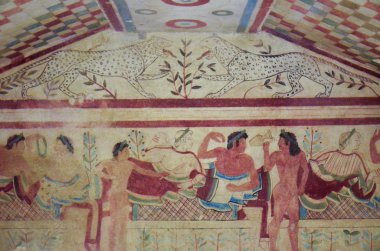 -Etruscan tomb with frescoes, Tarquinia 3 clipart