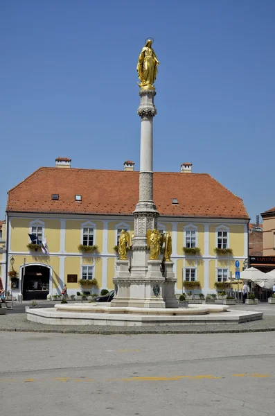 Fountain Bogorodica the Cetiri Andela, Zagreb 3 — Stock Photo, Image