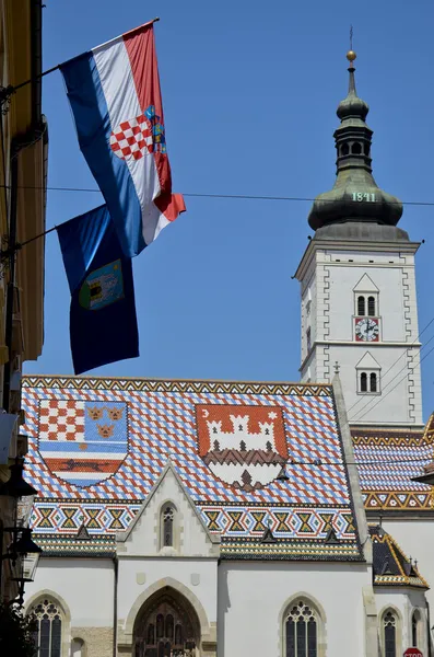 Iglesia de San Marcos, Zagreb 10 — Foto de Stock