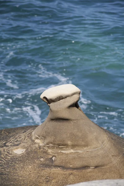 Detalle de piedra de la costa del Océano Pacífico, La Jolla, California — Foto de Stock