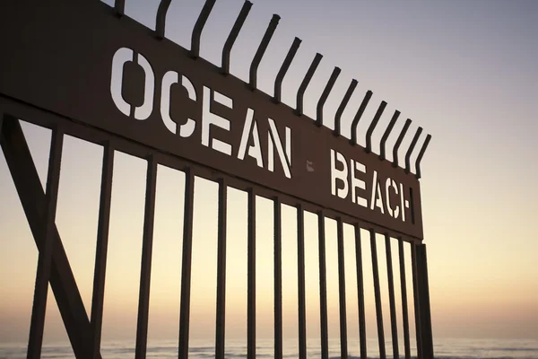 Pôr-do-sol Ocean Beach, San Diego — Fotografia de Stock