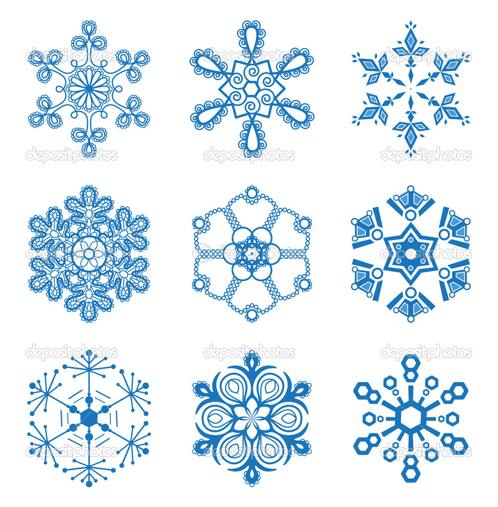Original snowflakes set