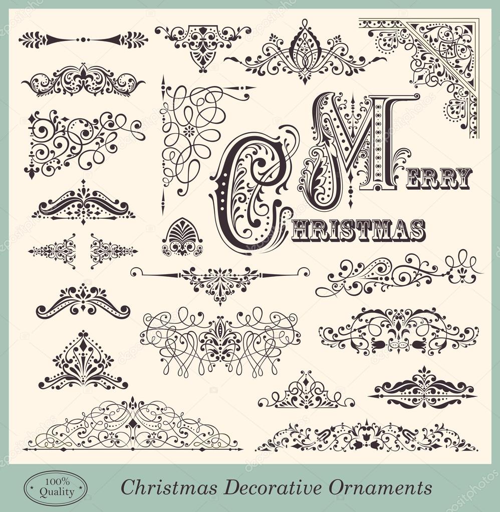 Vector set of Vintage Ornaments and Design Elements