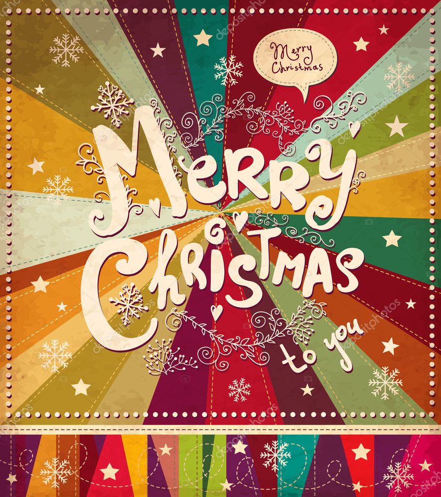 Vintage vector Christmas card Stock Vector Image by ©Molesko #15404645
