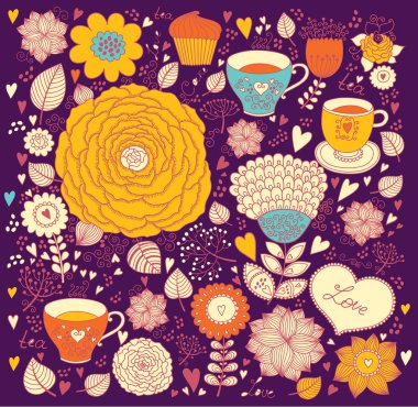 vektör Sevgililer günü tebrik kartı