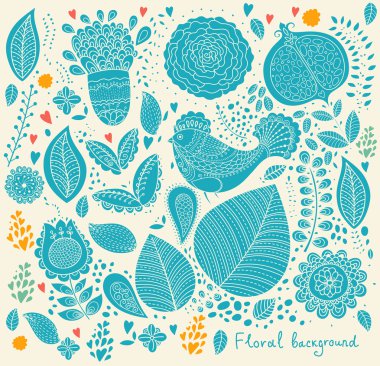 vektör detaylı çiçek desenli