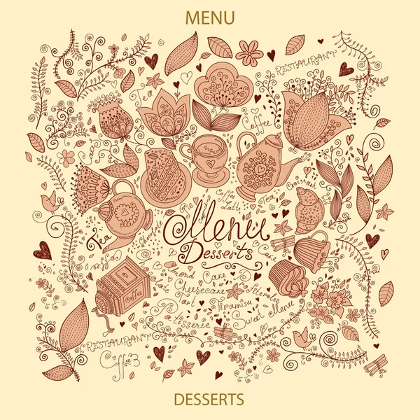 Illustration vectorielle pour menu design et invitations — Image vectorielle