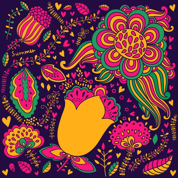 Fondo floral vectorial — Vector de stock