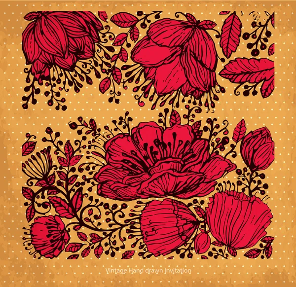 Vector vintage fondo floral — Vector de stock