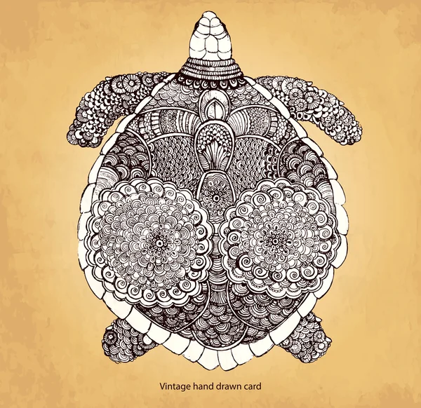 Decorative turtle — Stock Vector