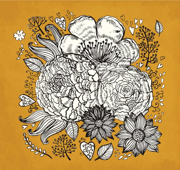 Vecteur vintage fond floral — Image vectorielle