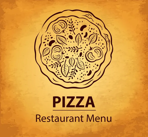 Menú de diseño de pizza — Vector de stock