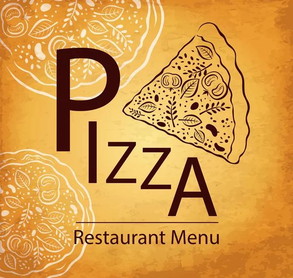 Pizza ontwerp menu — Stockvector