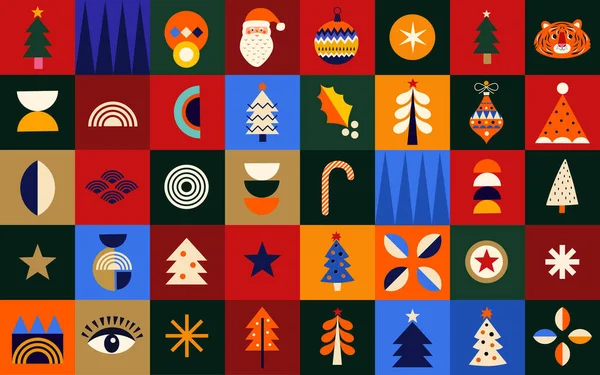 Fond Noël Illustration Vectorielle Colorée — Image vectorielle