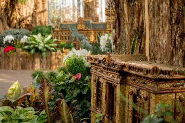 Doğal malzemelerden yapılmış yapı modeli