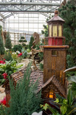 Model Deniz feneri bir serada tatil gösterisi için yapıldı.