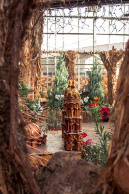 Model tren bir serada tatil gösterisi