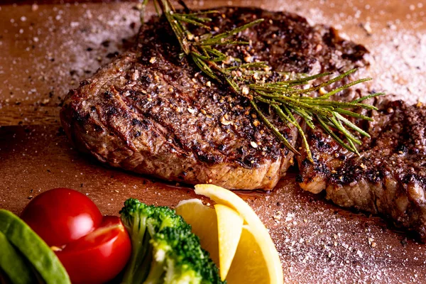 Macro Shot Grilled Delicious Beef — Stockfoto