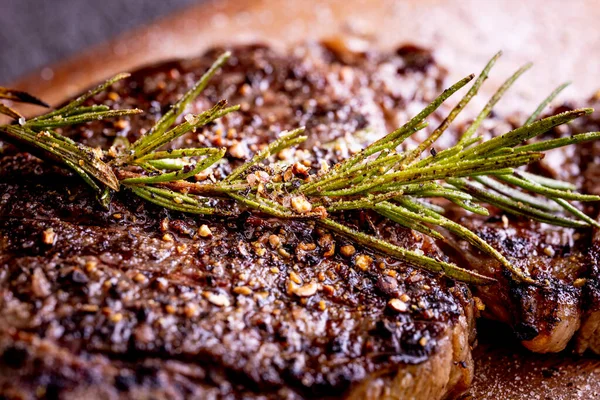 Macro Shot Grilled Delicious Beef — Foto de Stock