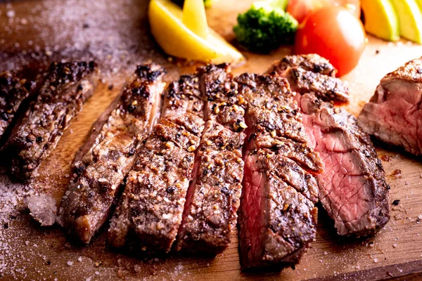 Macro Shot Grilled Delicious Beef — Foto de Stock