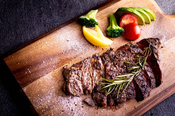 Macro Shot Grilled Delicious Beef — Fotografia de Stock