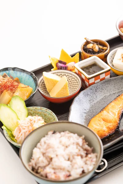 Kleurrijke Japanse Keuken Ontbijt Vaste Maaltijden — Stockfoto
