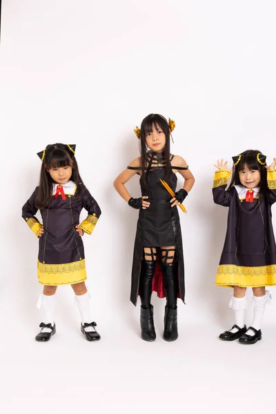 Meisje Cosplaying Japans Anime Voor Halloween — Stockfoto