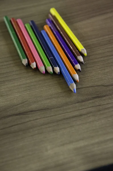 Houten kleur potloden. — Stockfoto
