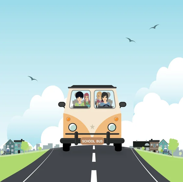 Bus scolaire . — Image vectorielle