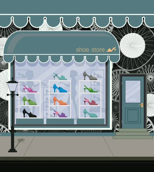 Tienda de zapatos — Vector de stock