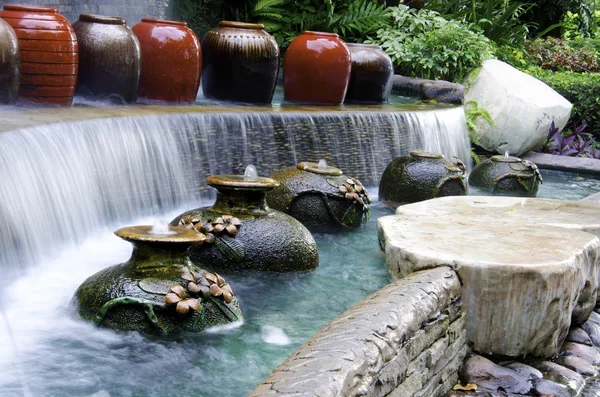 Garden water falls. — Stock Photo, Image