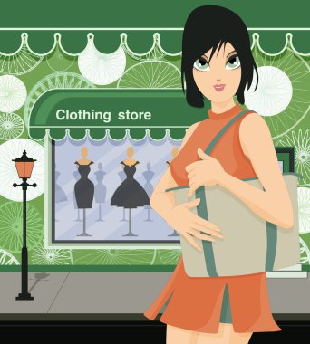 Clothing store clipart
