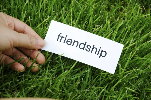 Label friendship — Stock Photo, Image