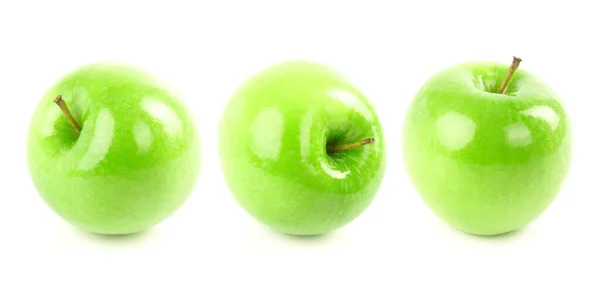 Pomme Verte Bio Sur Fond Blanc — Photo