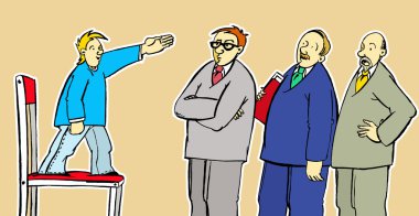 Genç patron ve yaşlı subbordinates